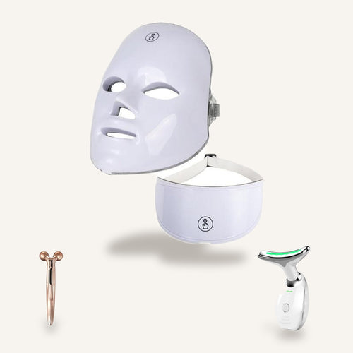 Mascarilla LED Facial 7 en 1  Terapia de Fotones